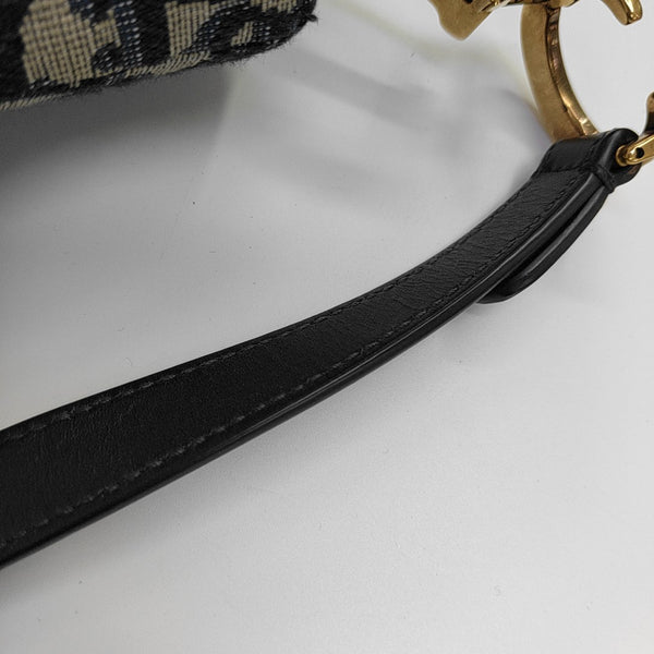 Saddle Mini Oblique Canvas Blue