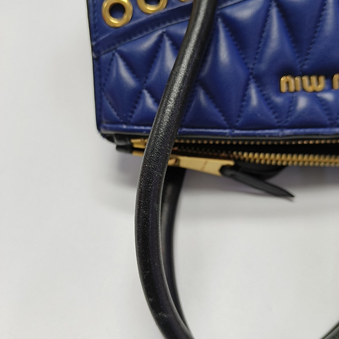 Zipper Wallet Quilted Lambskin Black