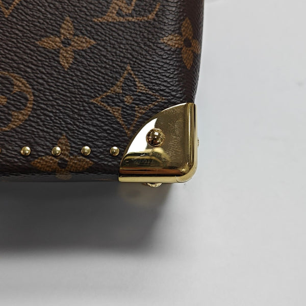 CAMERA BOX Monogram Coated Canvas Brown