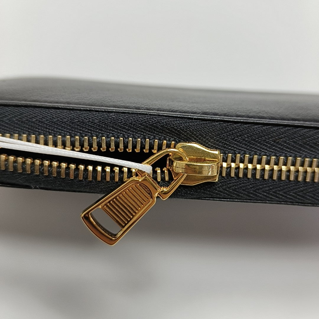 BELLE JOUR Calfskin Black Wallet
