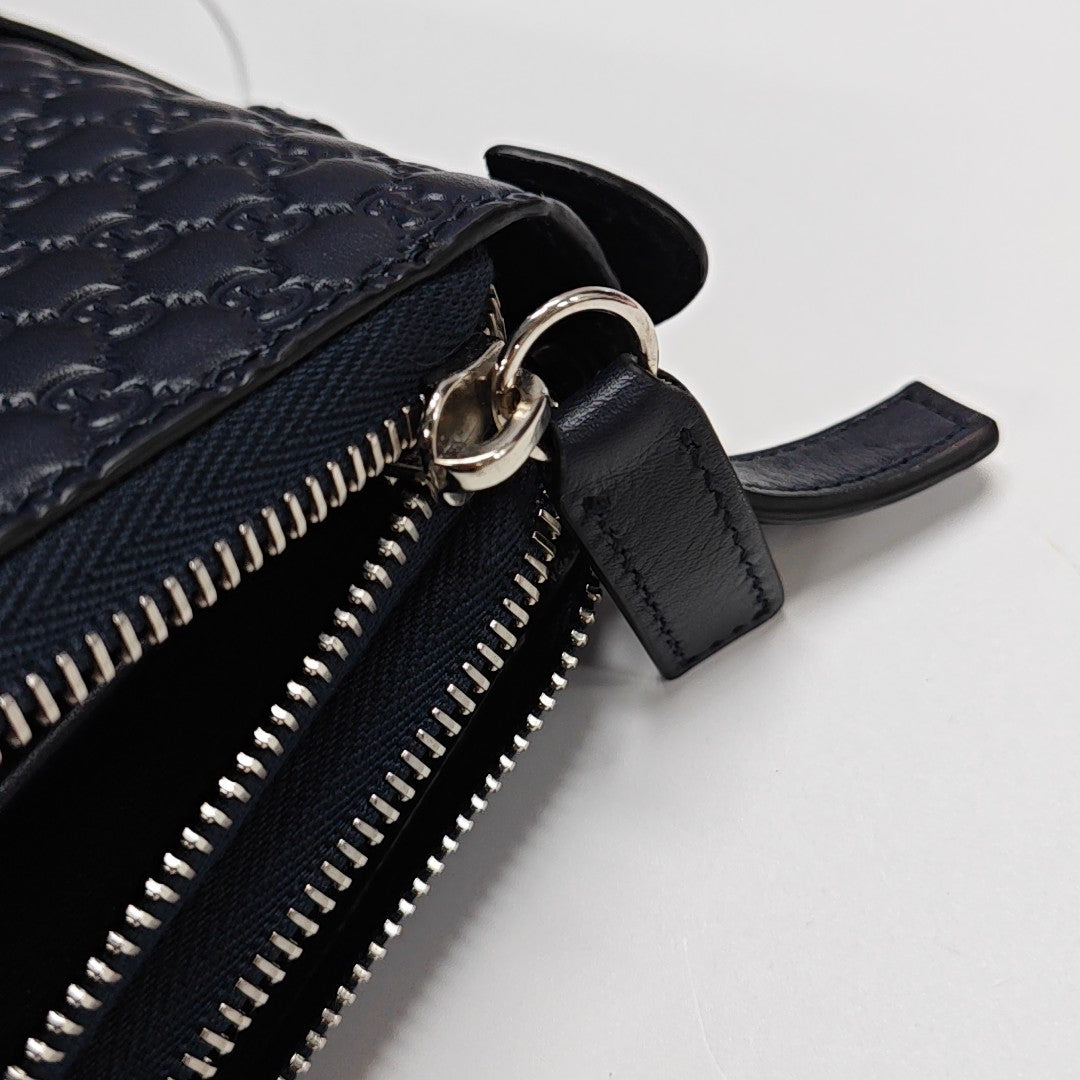 Monogram Calfskin Clutch Blue