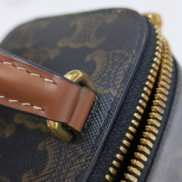 Coated Canvas Shoulder Bag Black