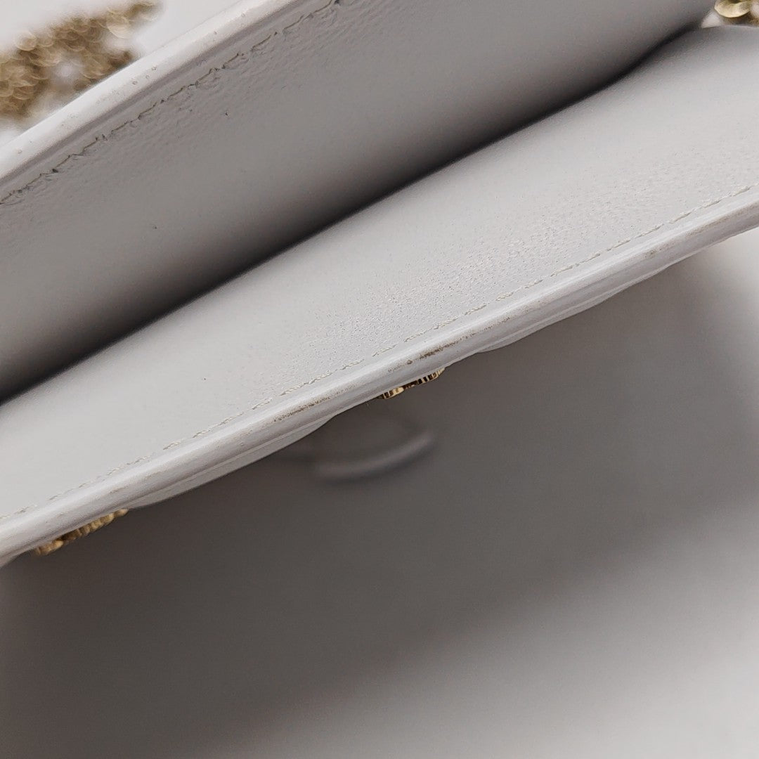 Lady Dior Milly Mini Cannage Lambskin White