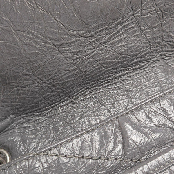 NIKI Small Chevron Calfskin Gray