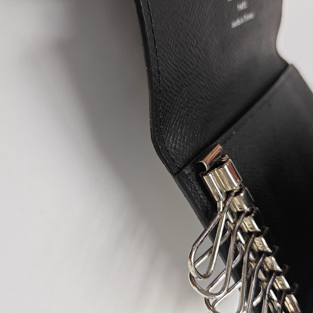 Damier Graphite Coated Canvas Key Pouch Gray