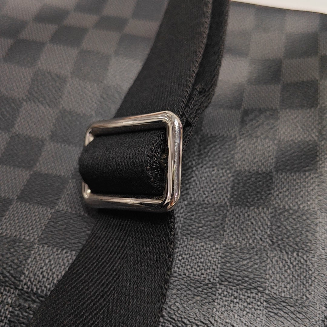 DISTRICT PM Damier Graphite Coated Canvas Gray