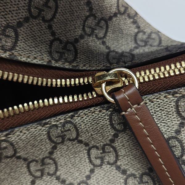 Monogram Coated Canvas Shoulder Bag Black