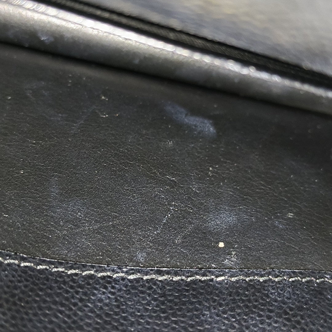 MONOGRAM Chevron Calfskin Black