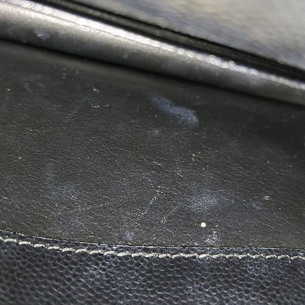 MONOGRAM Chevron Calfskin Black