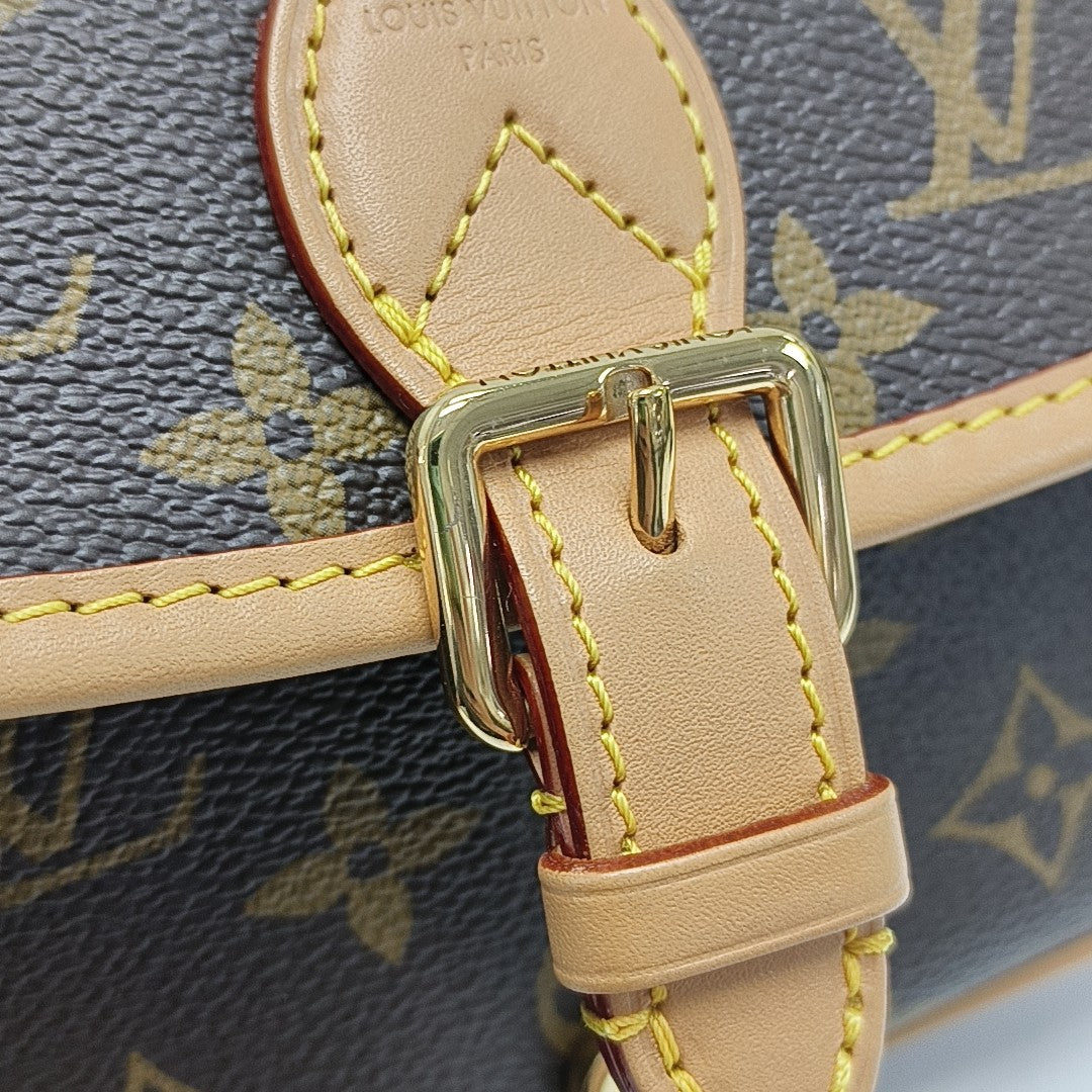 DIANE Nano Monogram Coated Canvas Brown