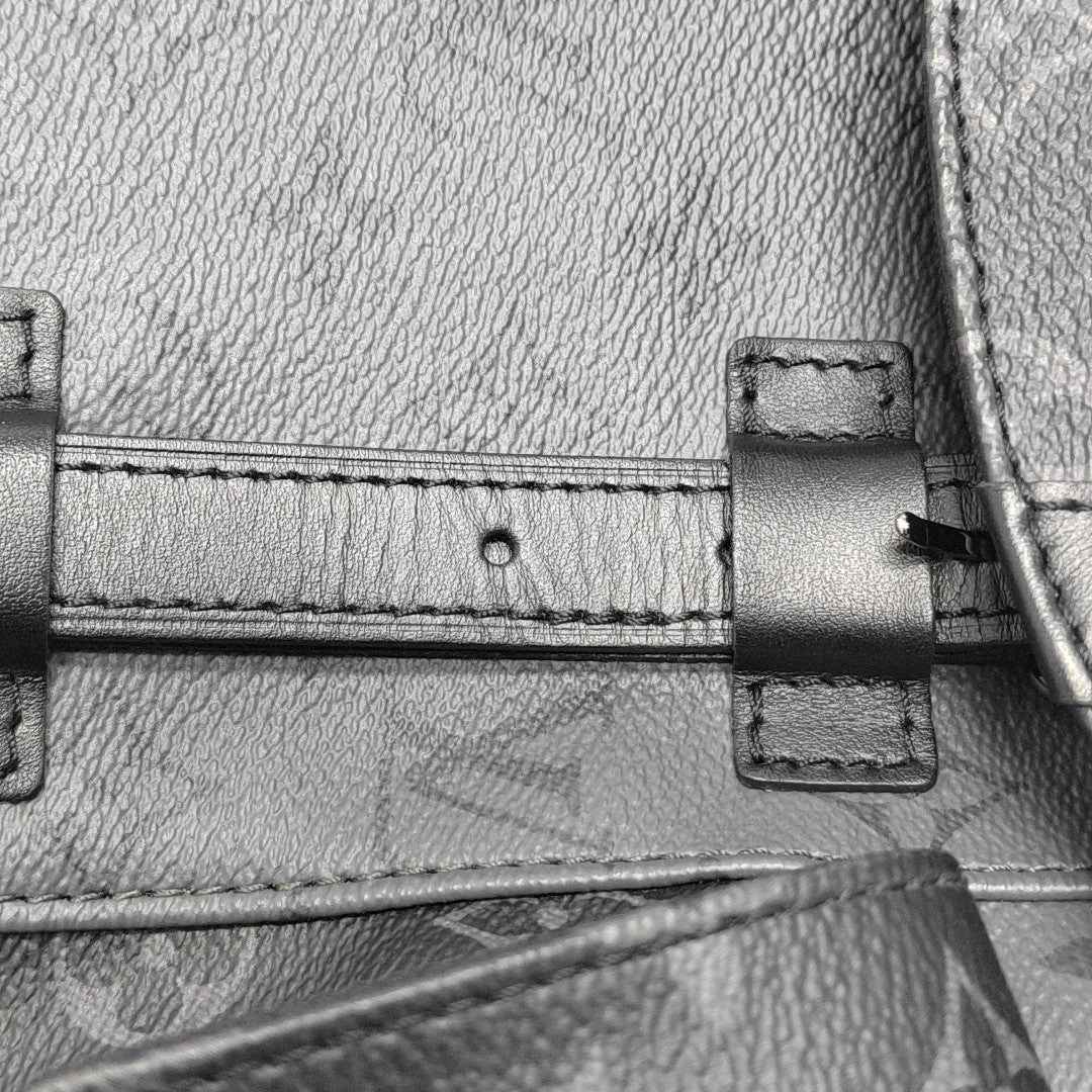 CHRISTOPHER PM Monogram Coated Canvas Gray