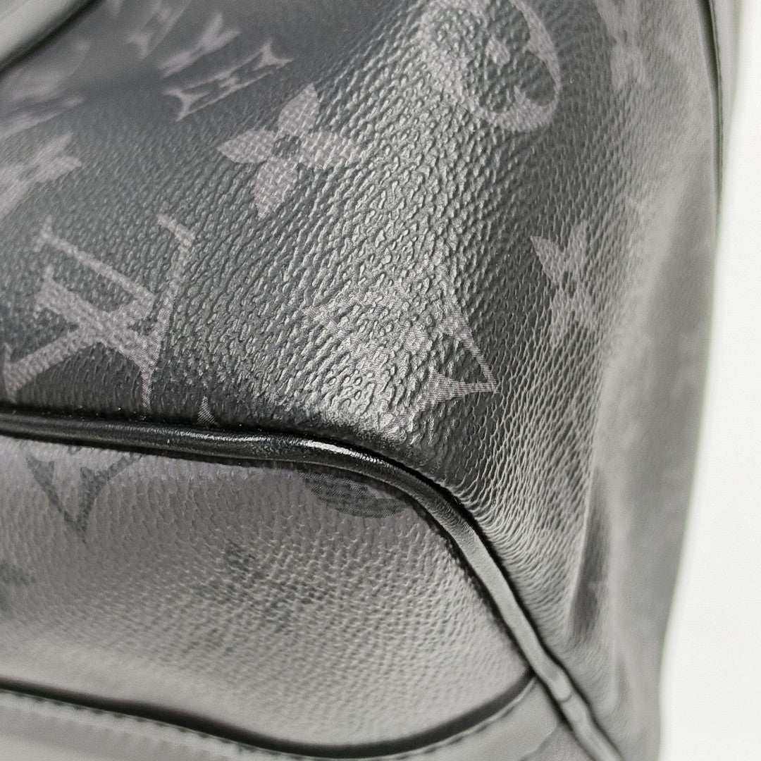 KEEPALL 35 Monogram Coated Canvas Black
