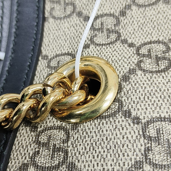 Padlock Small Monogram Coated Canvas Beige