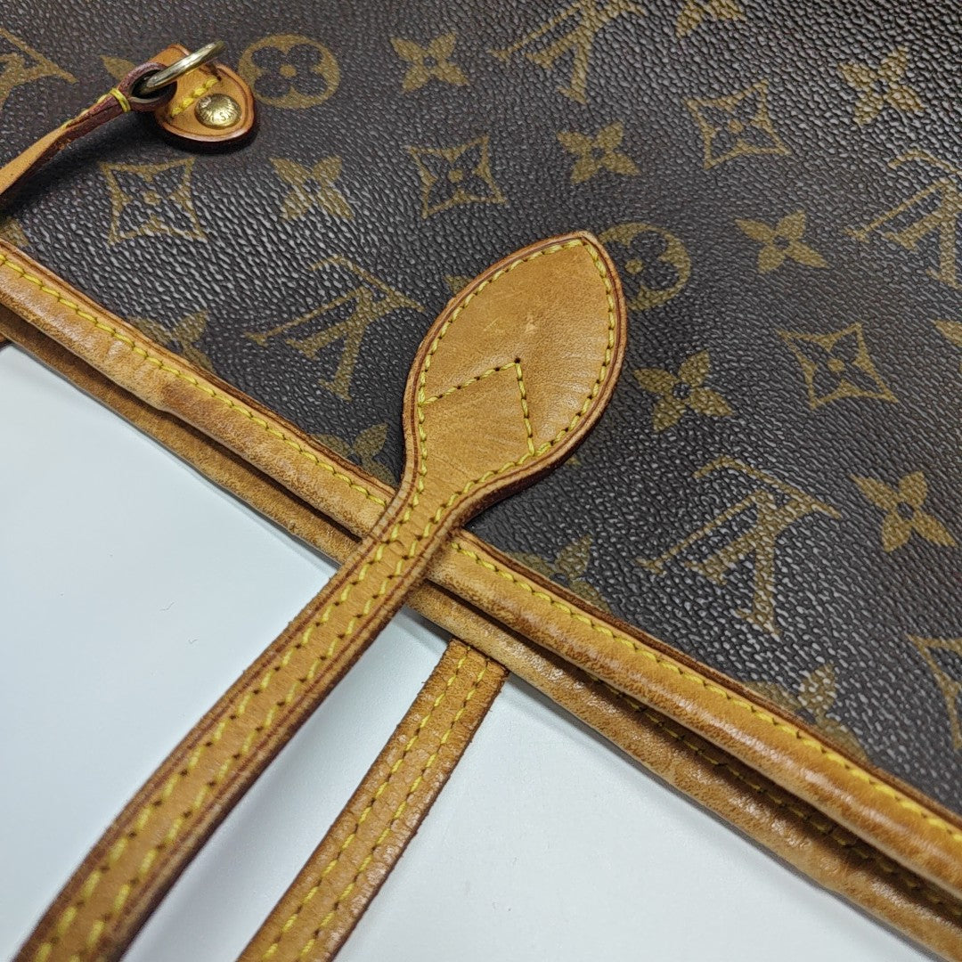 NEVERFULL MM Monogram Coated Canvas Brown
