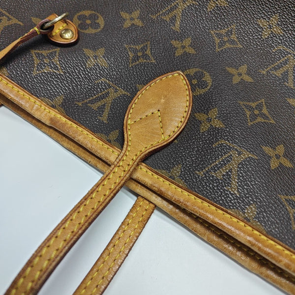 NEVERFULL MM Monogram Coated Canvas Brown