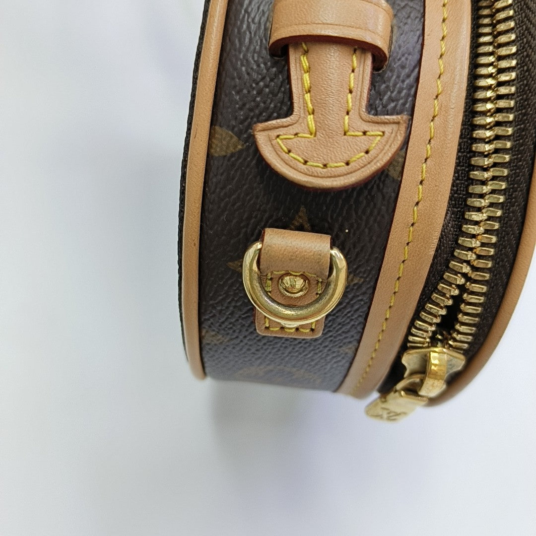 BOITE CHAPEAU Mini Monogram Coated Canvas Brown