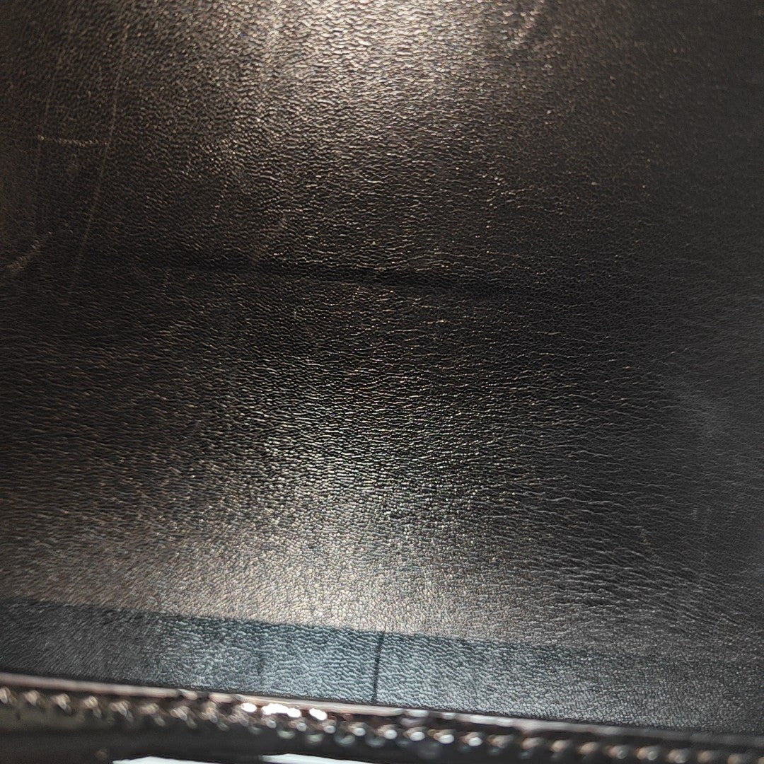 BOY CHANEL Medium Chevron Patent Leather Black