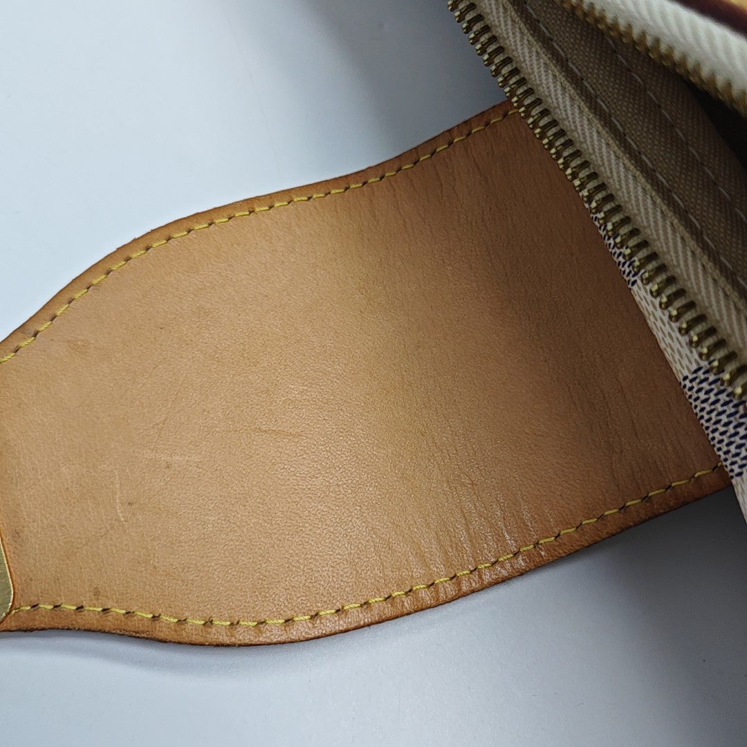 STRESA Damier Azur Coated Canvas White
