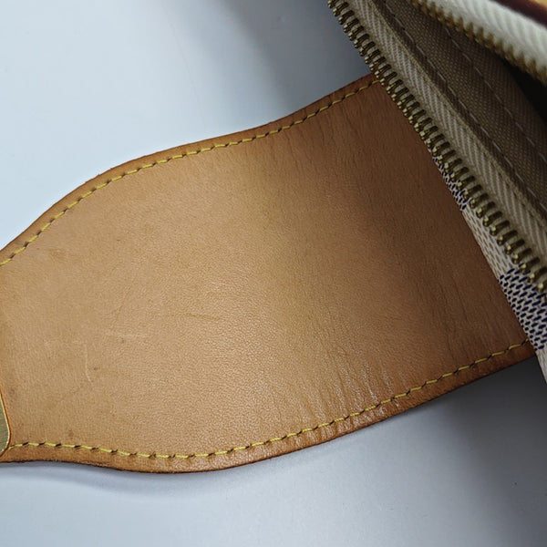 STRESA Damier Azur Coated Canvas White