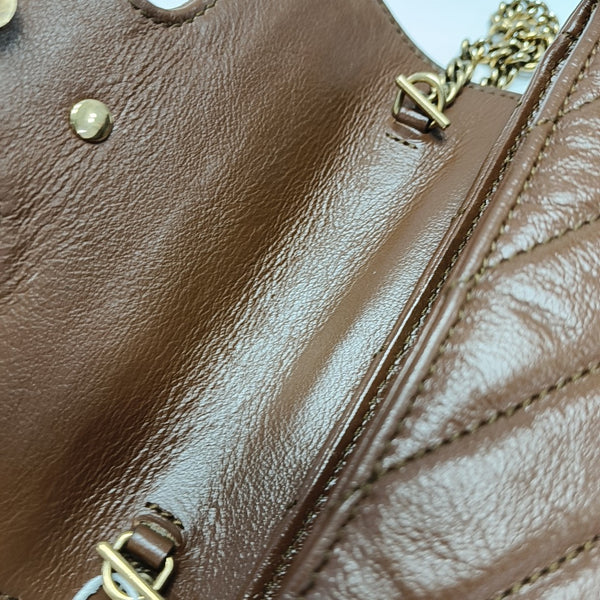 GG Marmont Mini Quilted Calfskin Brown