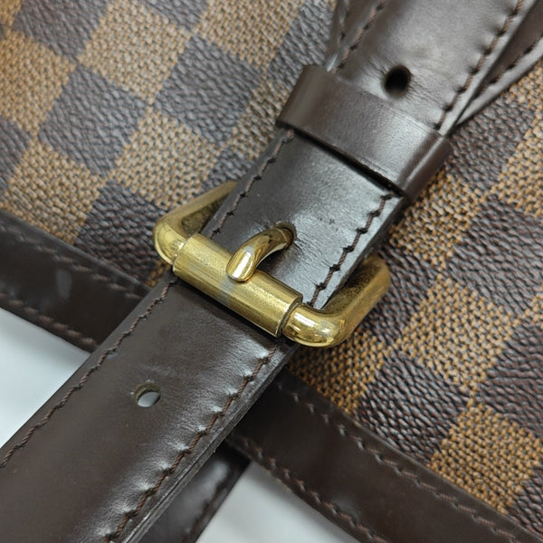 HAMPSTEAD MM Damier Ebene Coated Canvas Brown