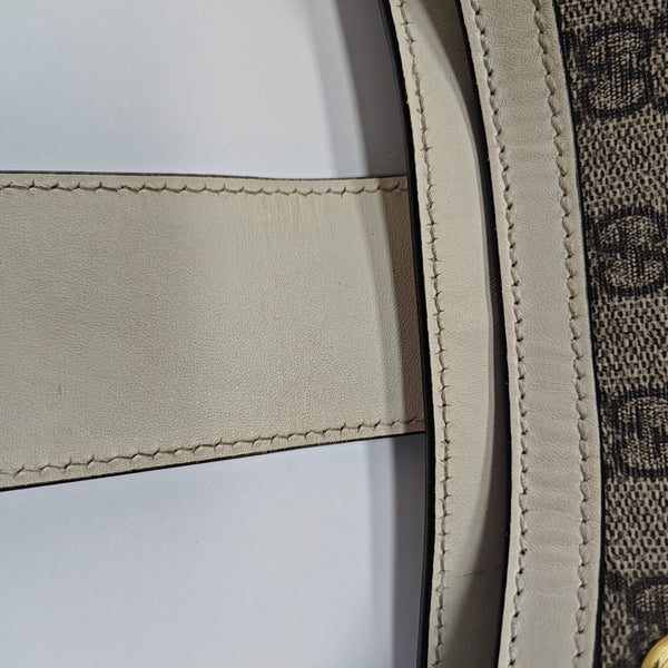 Padlock Small Monogram Coated Canvas Beige