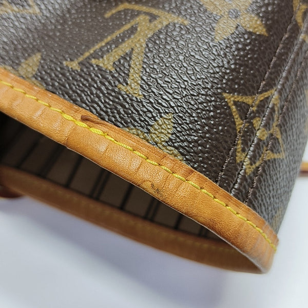 NEVERFULL MM Monogram Coated Canvas Brown