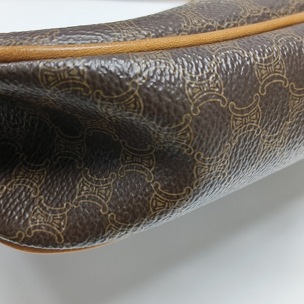 Coated Canvas Top Handle Bag Brown