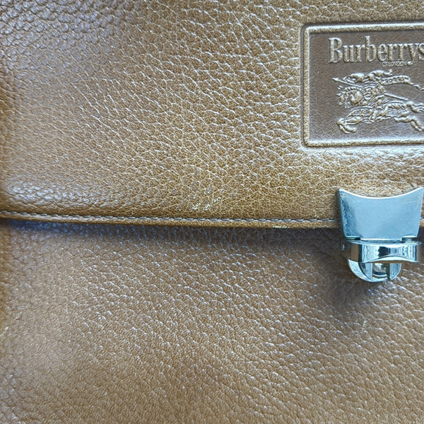 Calfskin Top Handle Bag Brown