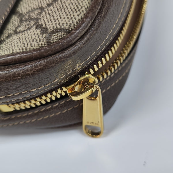 Ophidia Small Monogram Coated Canvas Beige