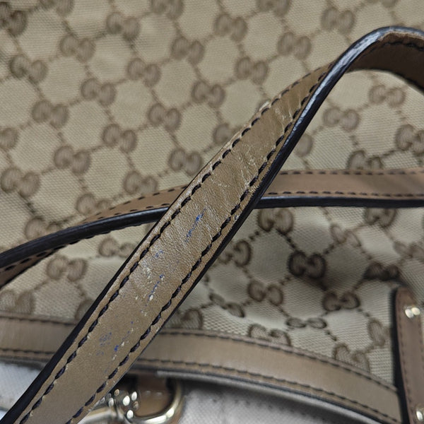 Monogram Canvas Tote Bag Medium Brown