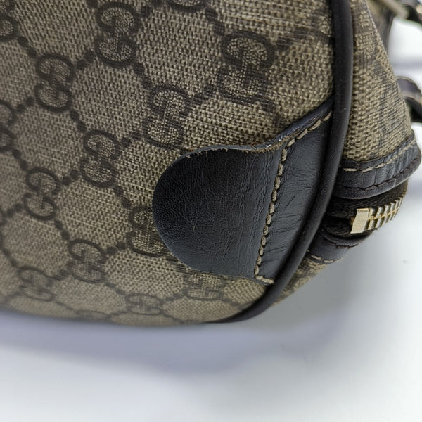 Monogram Coated Canvas Top Handle Bag Brown