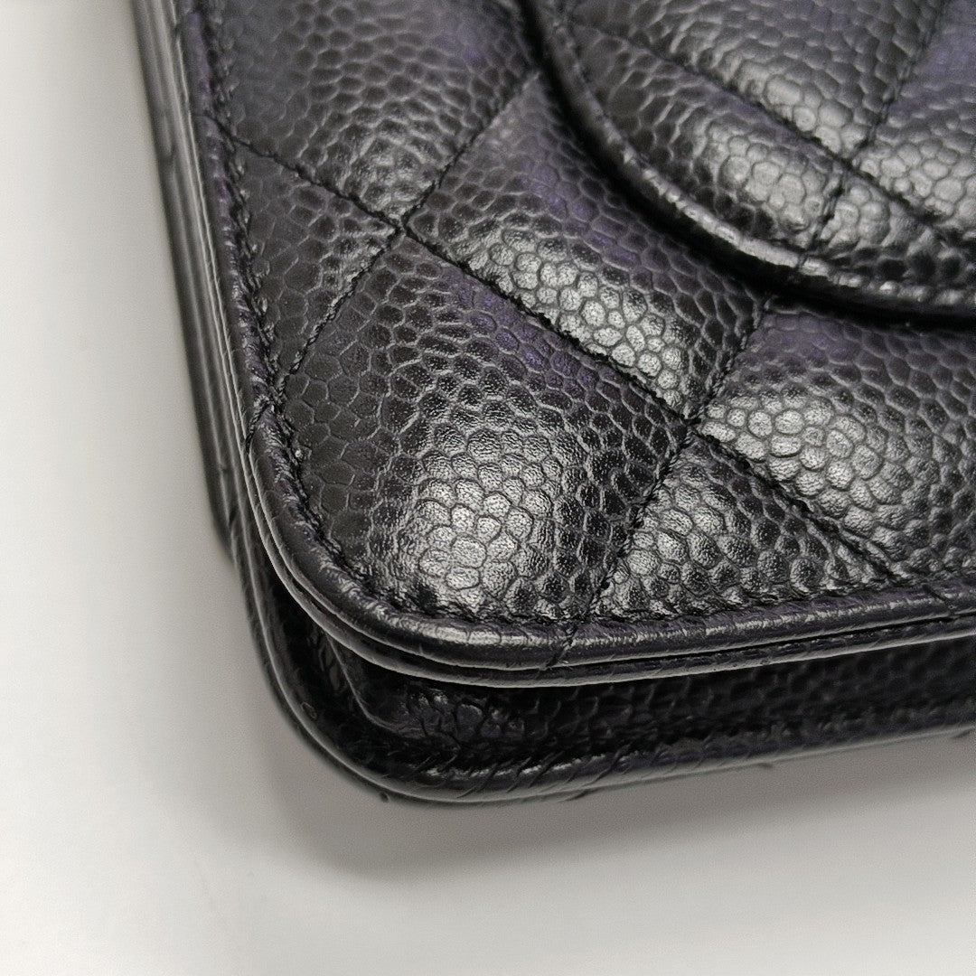 WOC Quilted Grained Calfskin Black