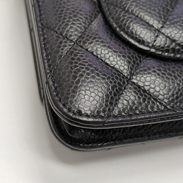 WOC Quilted Grained Calfskin Black