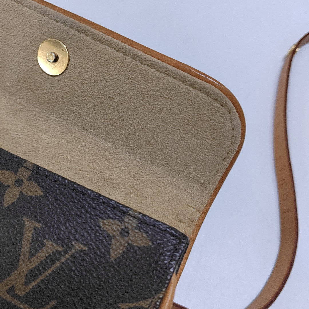 FLORENTINE Monogram Coated Canvas Brown