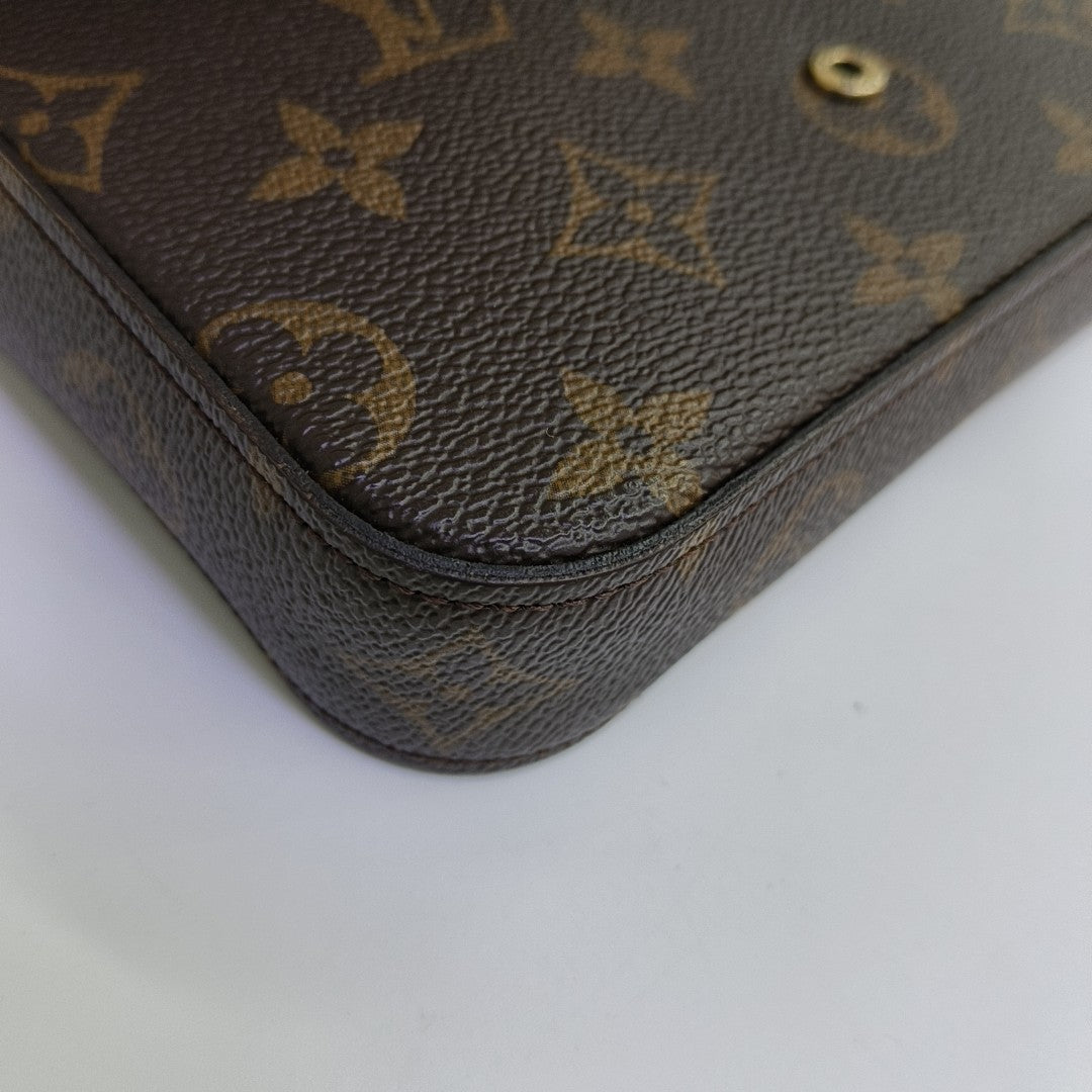 FÉLICIE Monogram Coated Canvas Brown