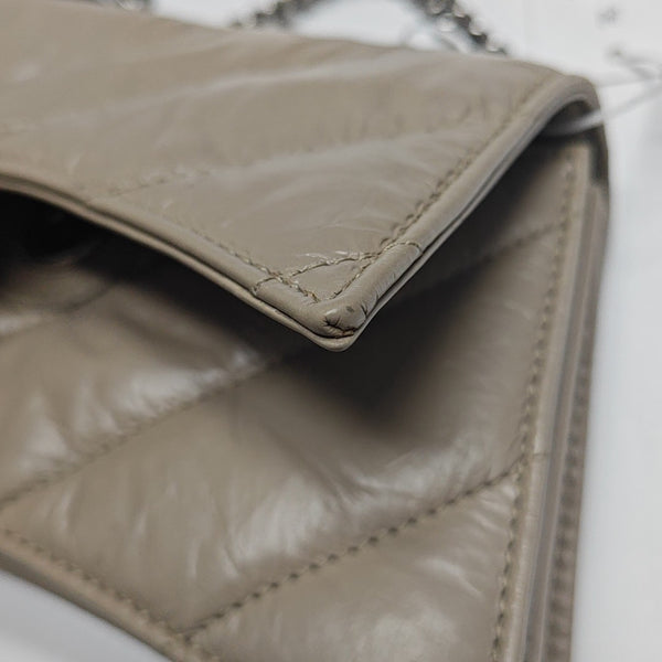 Crush Mini Quilted Calfskin Beige