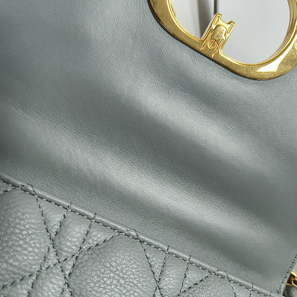 Dior Caro Small Cannage Calfskin Blue