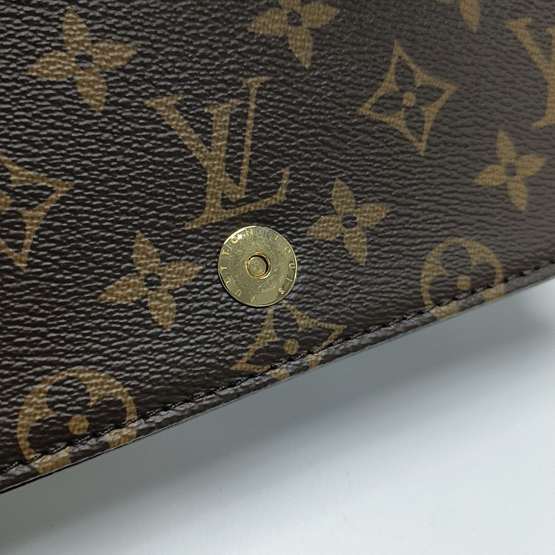 Lily Monogram Coated Canvas Brown
