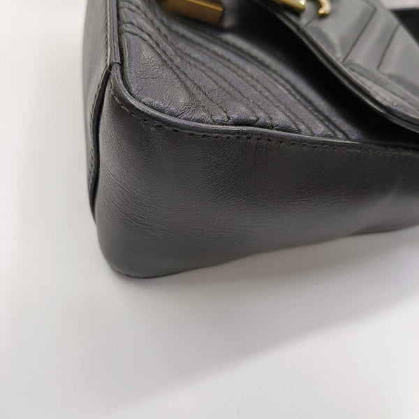 GG Marmont Mini Quilted Calfskin Black