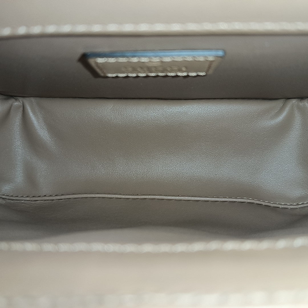 Interlocking G Mini Quilted Calfskin Brown