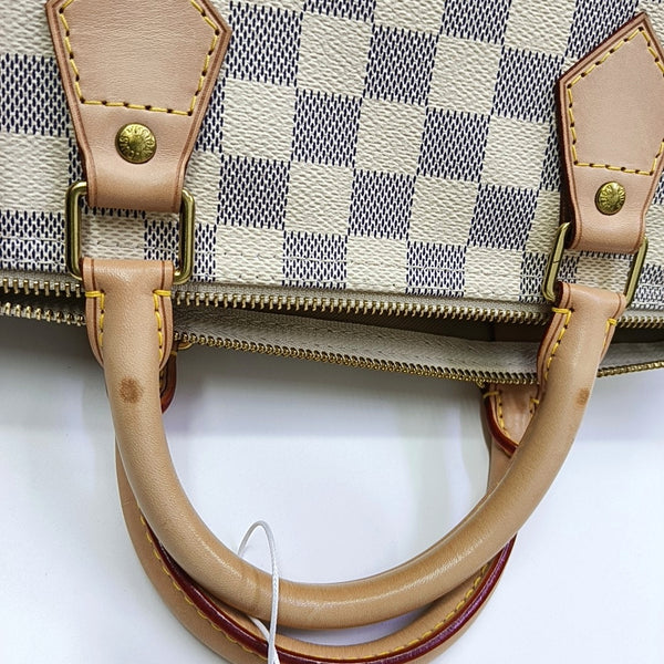 SPEEDY 30 Damier Azur Coated Canvas White