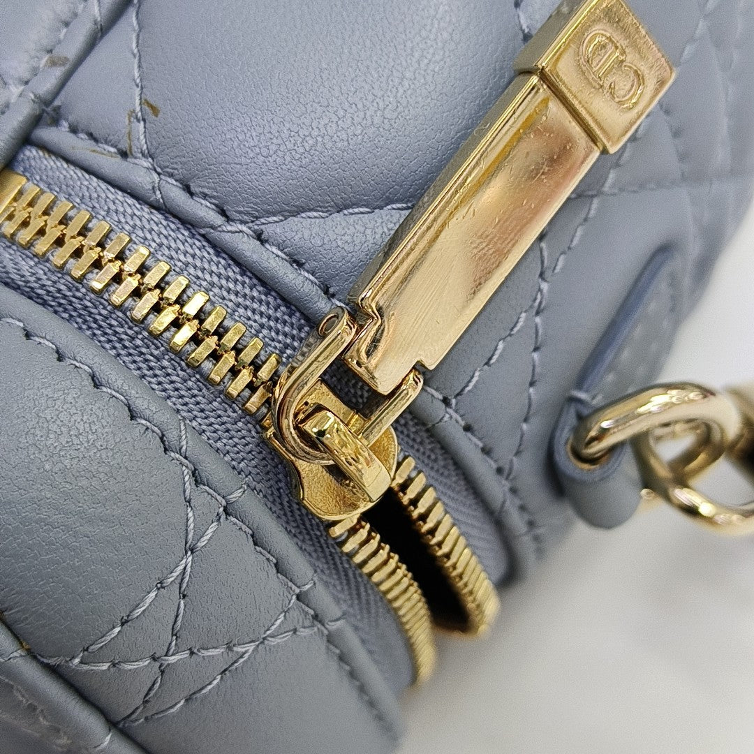 Vanity Lady Dior Cannage Calfskin Blue