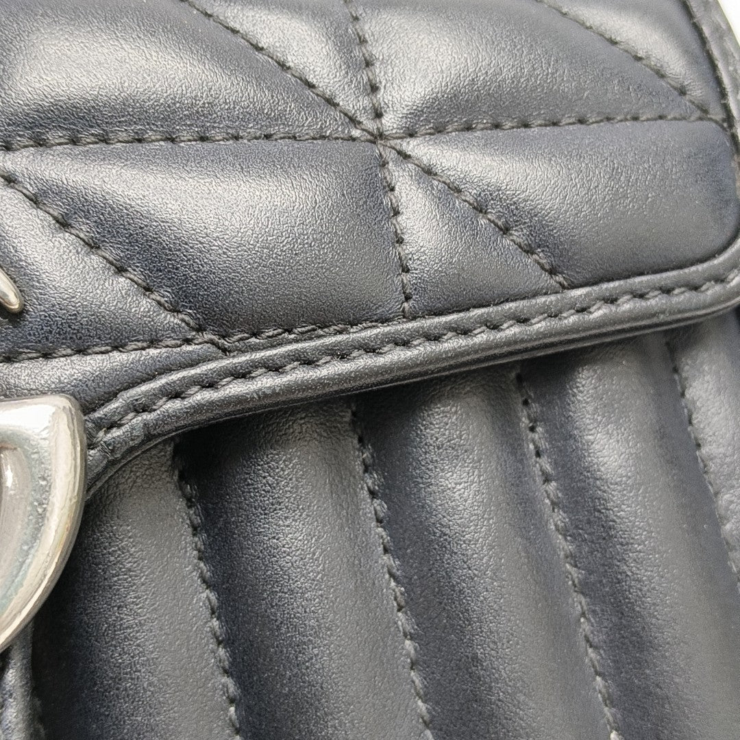 GG Marmont Small Quilted Calfskin Black