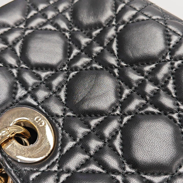 Lady D-Joy Medium Cannage Lambskin Black