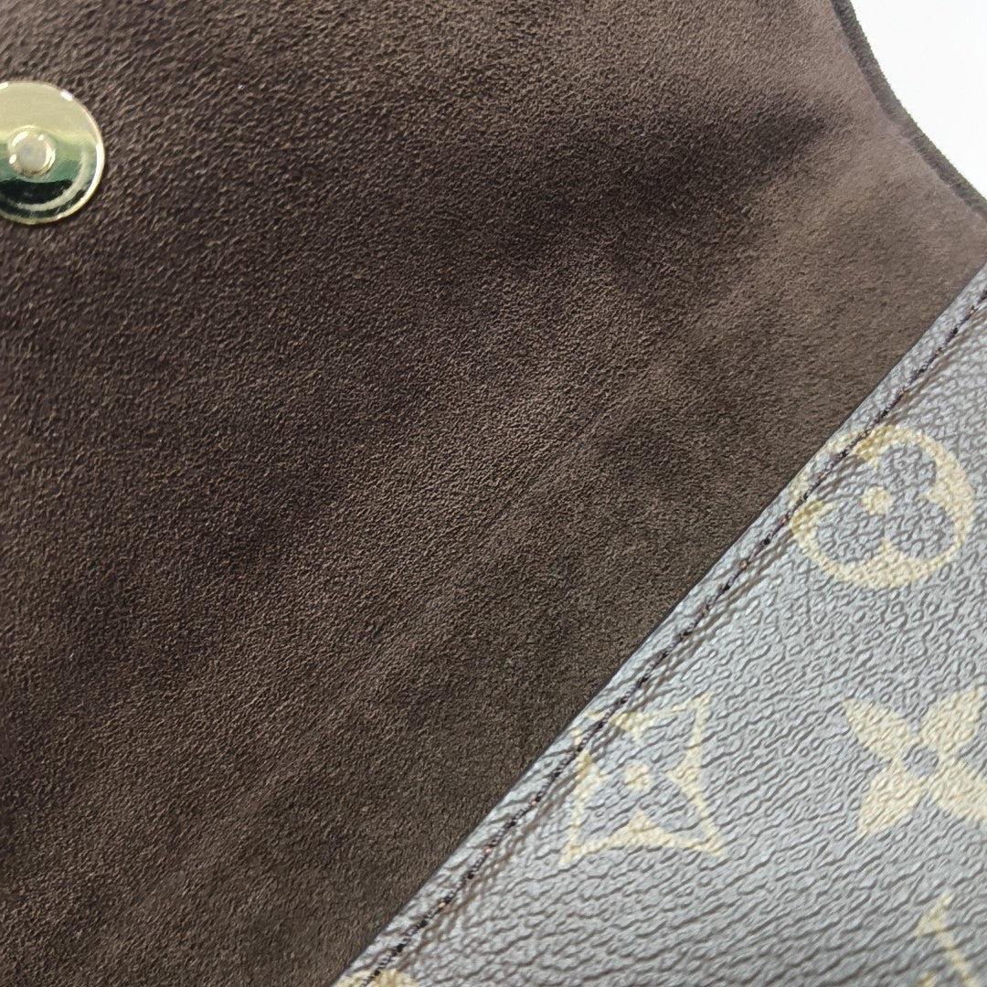 Lily Monogram Coated Canvas Brown
