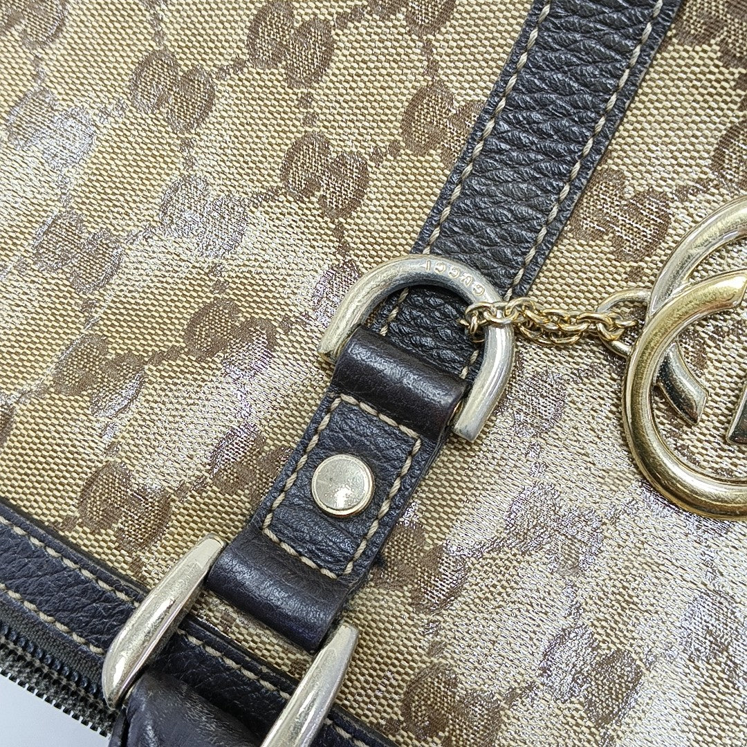 Monogram Coated Canvas Tote Bag Beige