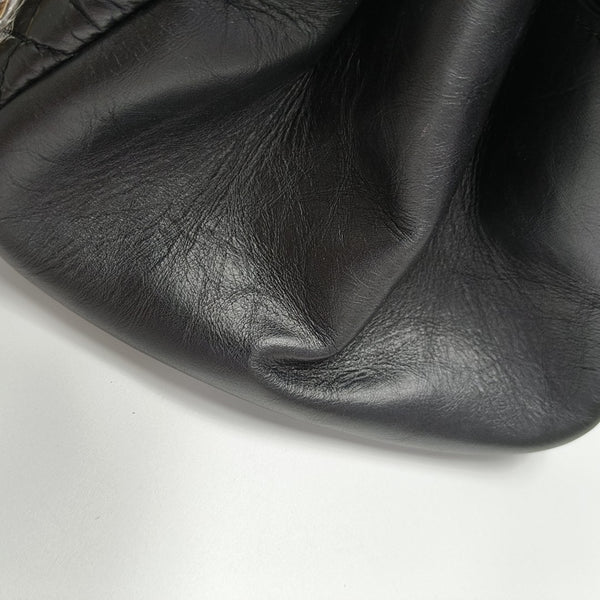 JUST MADEMOISELLE Medium Quilted Calfskin Black