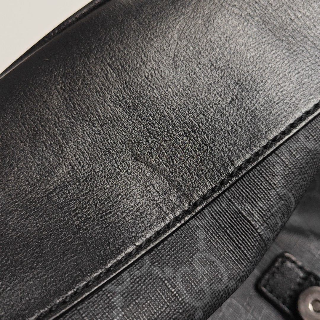 Retro Medium Monogram Coated Canvas Black
