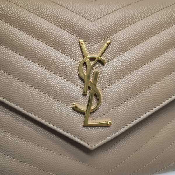 MONOGRAM Chevron Calfskin Beige
